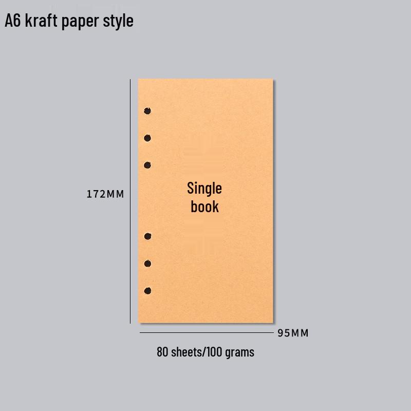 A5 Loose-Leaf Detachable Error Notebook with 6-Hole A4 Paper, Clip-On Shell, and A6 Inner Page Buckle Ring.