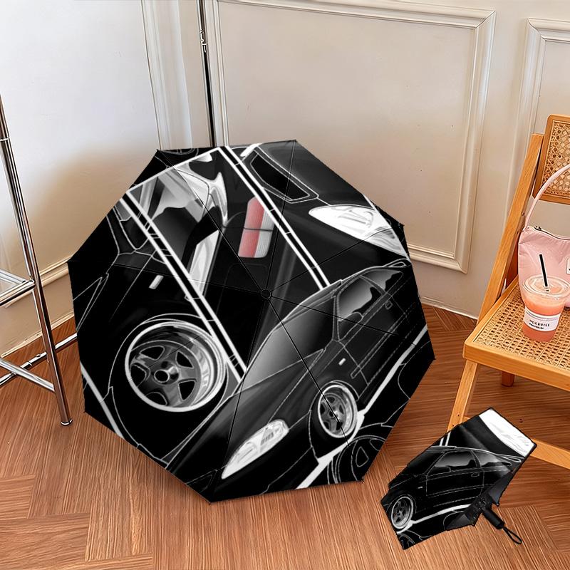 1PC Stylish Car Automatic Umbrella - Suitable Travel Outdoor Portable Umbrella Birthday Gift Daily Essentials