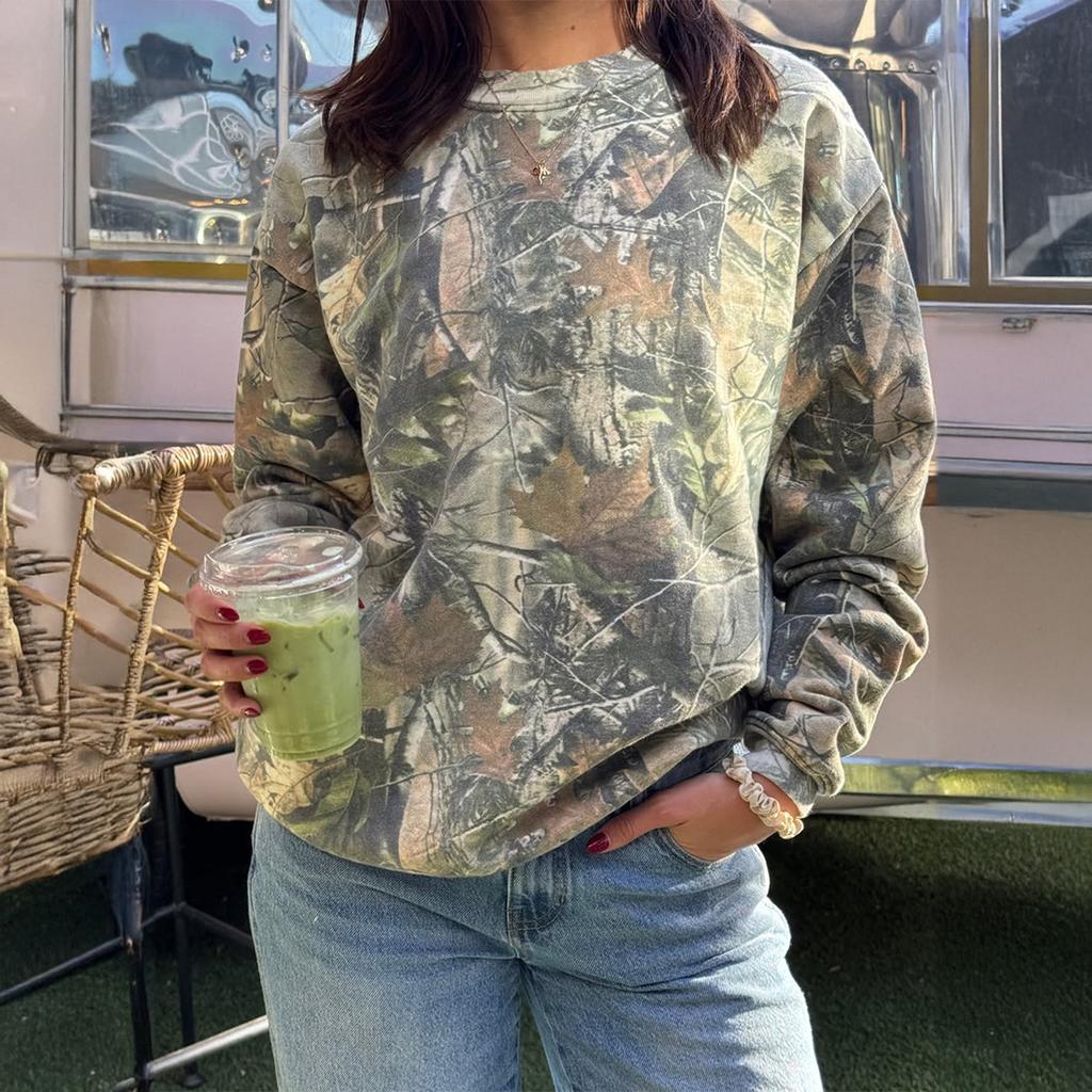 Women's Clothing Autumn and Winter Simple Temperament Style Printed Long-sleeved Sweater for Women Tie-dye Versatile Sweater