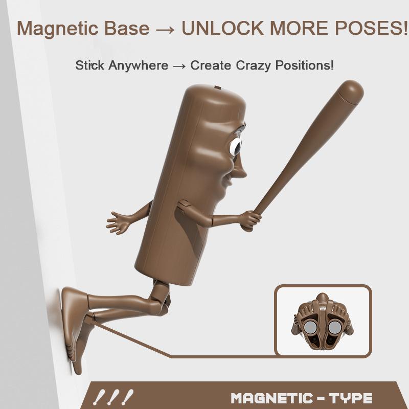 Italian Brainrot Tungtungtungsahur Articulate Movements Figure, Doll Assembly Model Figurine