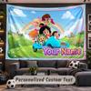 Wall Hanging Tapestry Custom NameCleo & Cuquín Pattern Personalized Printed Fabric Wall Decor