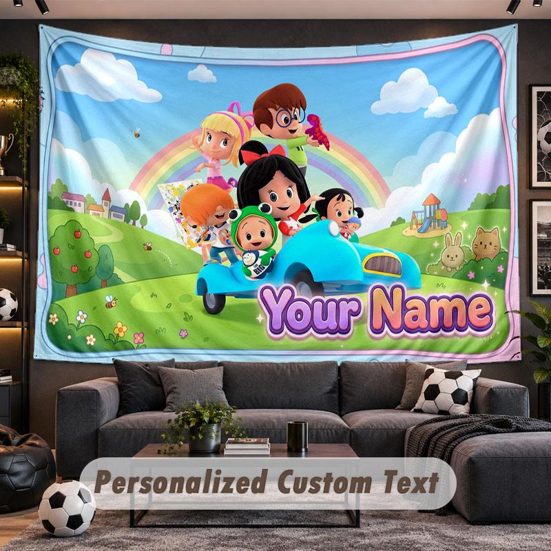 Wall Hanging Tapestry Custom NameCleo & Cuquín Pattern Personalized Printed Fabric Wall Decor