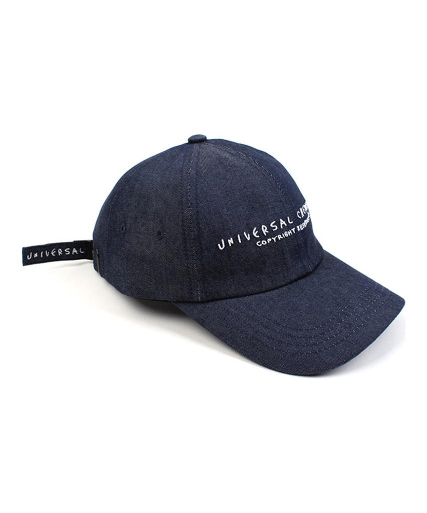 Yunibeosyeolkemiseuteuli Dark Denim Logo Low Ballcap