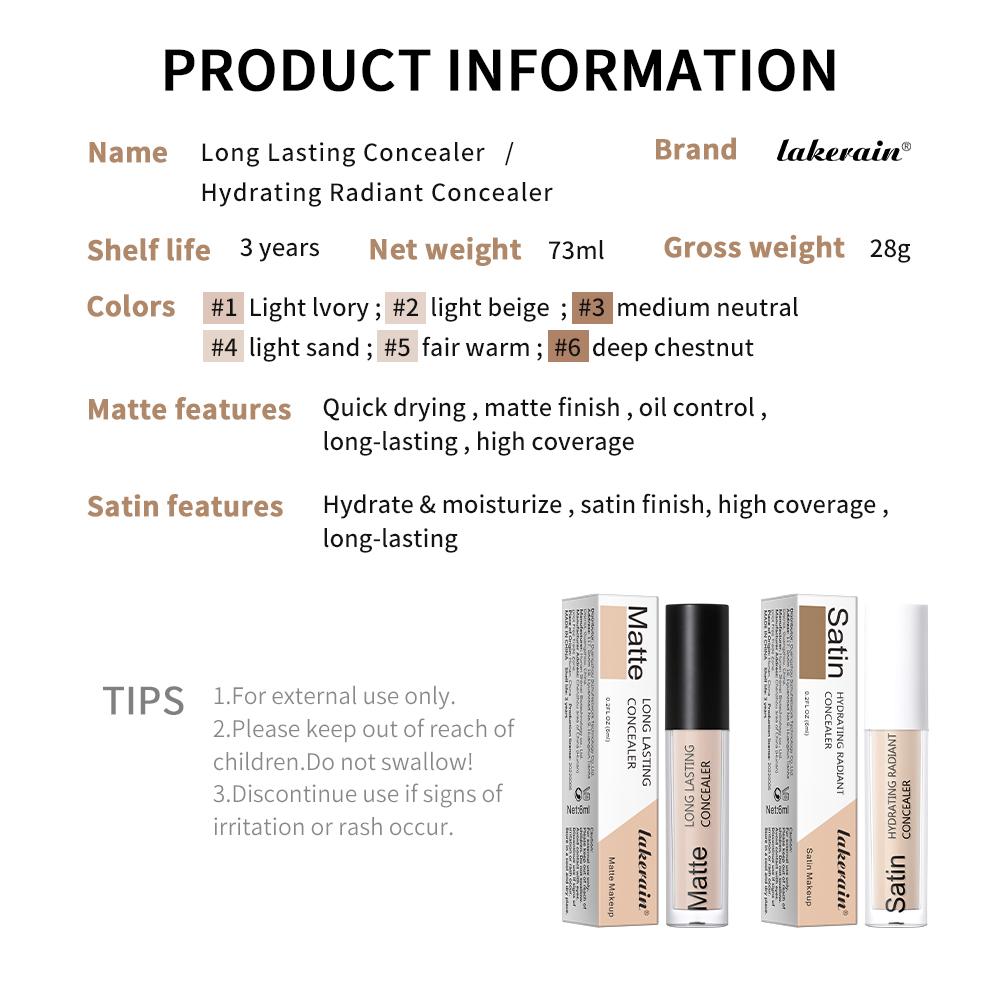 Hydrating Radiant Concealer Skin Corrector Dark Circle Concealer Lasting High Coverage Concealer Under The Eyes Cosmetics Makeup