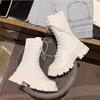 Spring Autumn Women's  Boots Thin Thi Bot Heightening Ort Retro Motorcycle Boots Cross Martin Boots