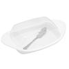 BoatShaped   Dish with Lid Food Grade PP   Cutting Box for Chess Home Kitchen(Red )