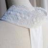Elegant Kimono Collar Accessory Ruffled Lace Pearls Beaded Japanese Dress Core Collar Lining Kimono Belt for Womens Robe