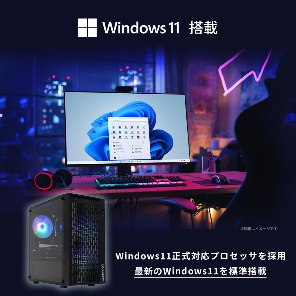 11 UNFINITY Gaming Desktop Computer for Beginners Generation I3 16GB GTX1030 2GB NVMe SSD [Windows Compatible] (12th / / (D5) / M.2 250GB) UNF1030-V3