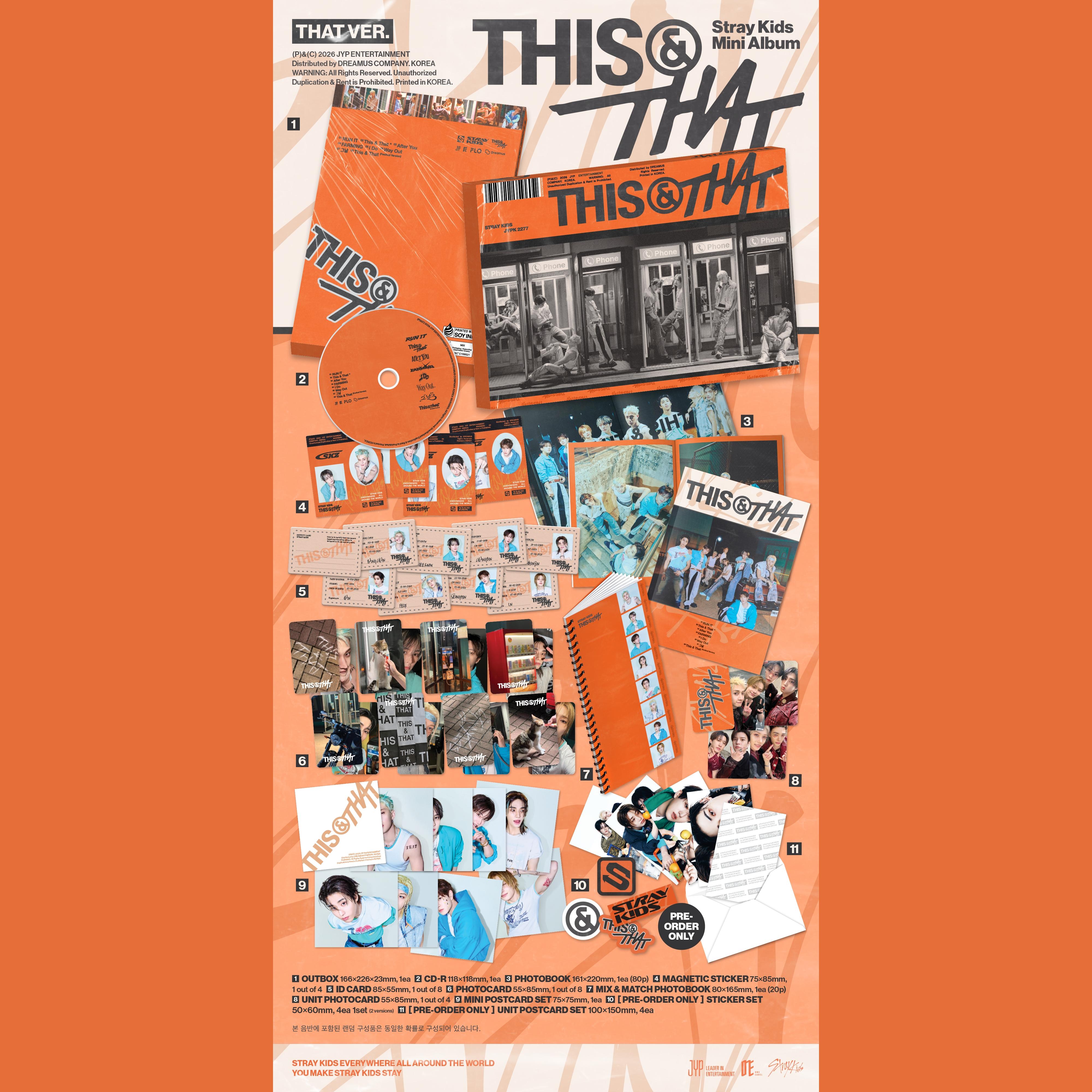 Stray Kids - 10. Mini-Album [THIS & THAT] (Enthaltenes Vorbestellgeschenk) That Ver. orange