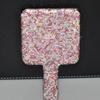 1pc Portable Crystal Rhinestone Handheld Mirror, Rhinestone-Encrusted ABS Beauty Handle Makeup Mirror, Bling Bling Princess Mirror for Makeup Touch-Up
