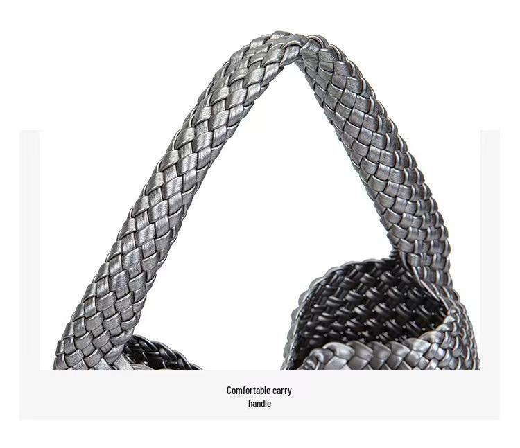 Custom Large-Capacity Woven Tote: High-End Mother-Child Bucket Bag and Underarm Basket