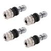 Qiilu [4 pieces] Clamp-in Valve Inside Valve for Aluminum Wheels
