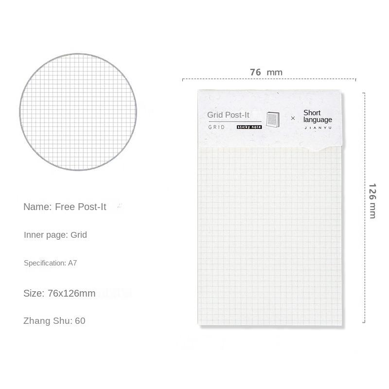 A6 A7 A8 Line Grid Blank Waterproof Transparent Memo Sticky Note Paper Daily To Do It Check List Paperlaria School Stationery