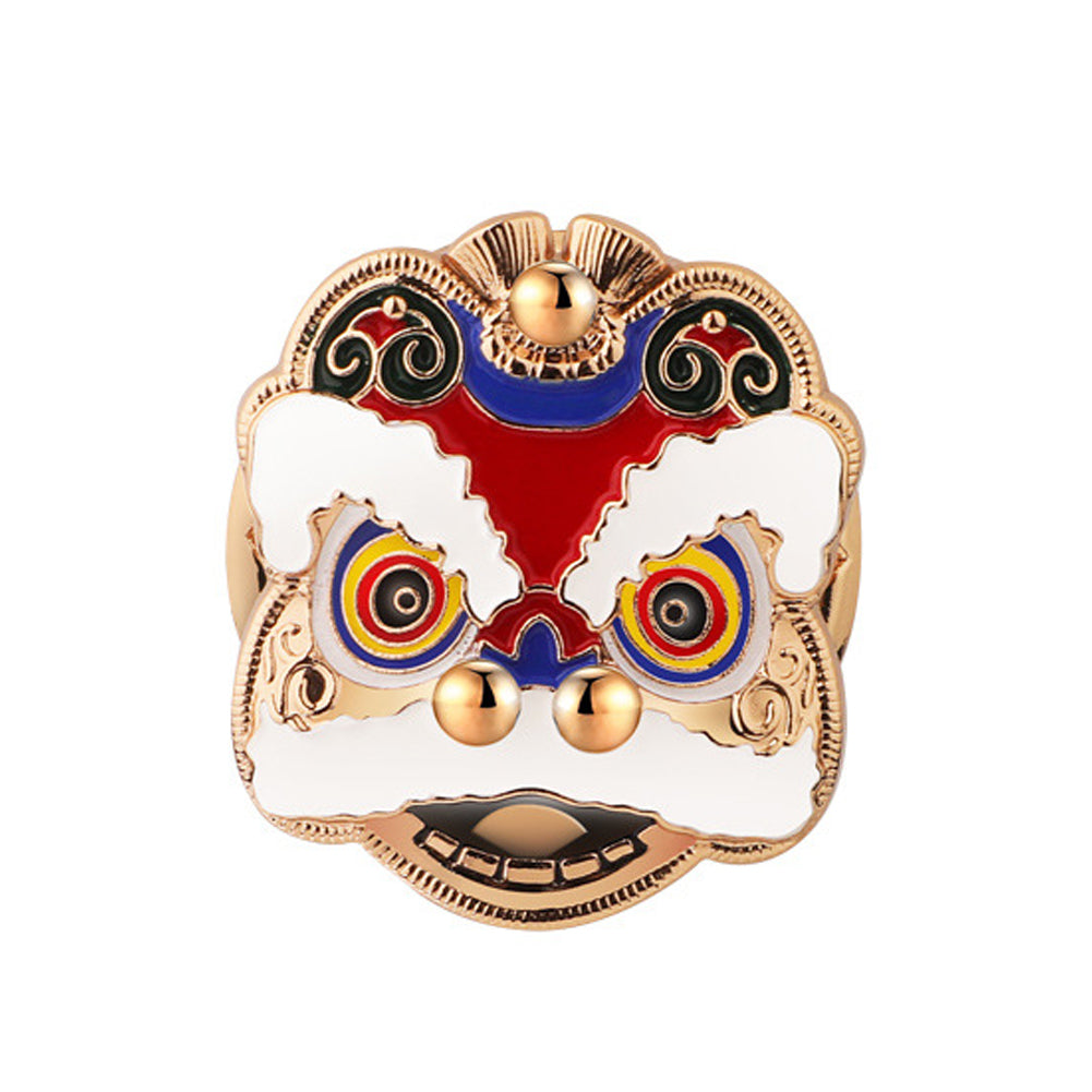 Car Chinese Style One Touch Start Button Cover Lucky Lion Engine Ignition Start Decor Sticker Car Universal Interior Accessories