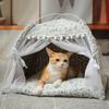 Sweet Princess Cat Bed, Foldable Tent, Dog House, Kitten Basket Beds, Cute Cat Houses, Home Cushion, Pet Kennel Products