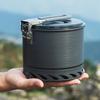 Portable Compacts Backpacking Cookware Windproof Outdoor Cooking Pot with Folding Handle For Outdoor Cooking Efficiency