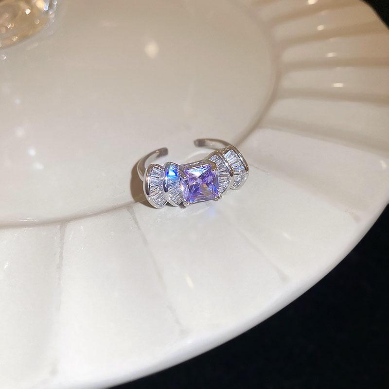 2024 Zircon Diamond Geometric Open Ring for Women - Trendy Luxury Index Finger Jewelry