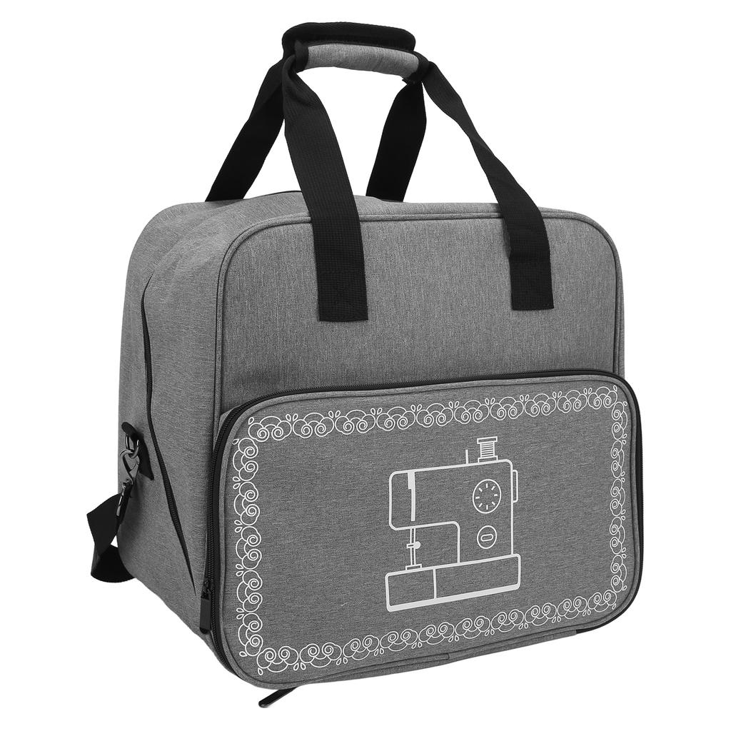 Sewing Machine Bag Large Capacity Durable Practical Multiple Pockets Design Sewing Machine Carrying CaseGray