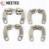 2/4/10Pairs Meetee 5# 8# 10# Nylon Zipper Slider with Lock Hole Suitcase Backpack Anti Theft Zip Head Puller Repair Accessory