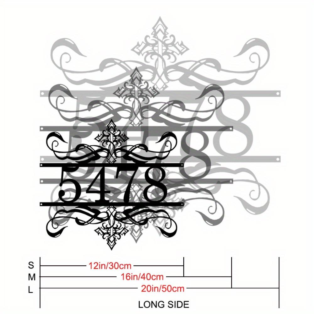 

Custom Metal Sign Personalized Door Number Plaque Handmade Housewarming Gift 30cm