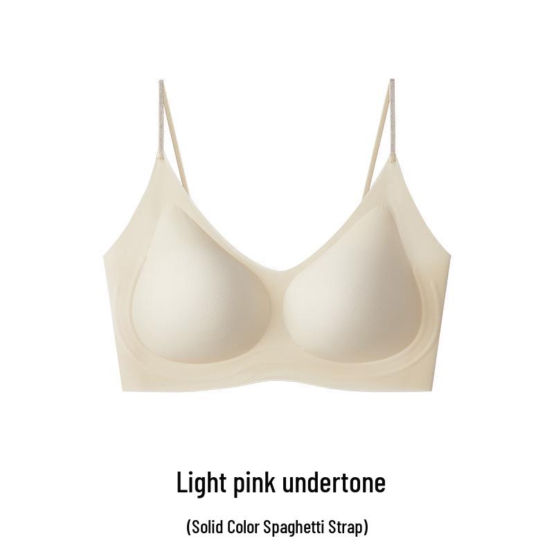 Бесшовный охлаждающий бюстгальтер из ледяного шелка с ароматом камелии: Ультратонкий, Дышащий, Удобный, Тонкие Бретели S (30CD-32ABC)