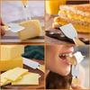 16Pcs Cheese Knives Set Stainless Steel Butter Cutter Spreader Portable Cheese Cutter Cheese Fork for Party Wedding Christmas