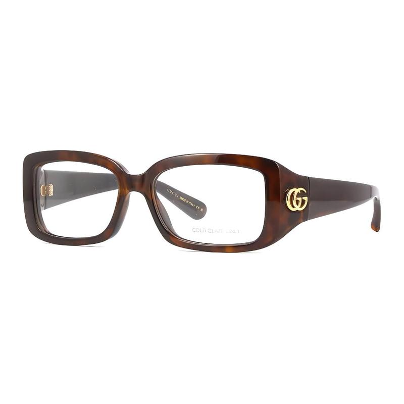 Gucci Side logo rectangular optical frame women s green Green 53 basic packaging - dust bag + glasses case (random color)