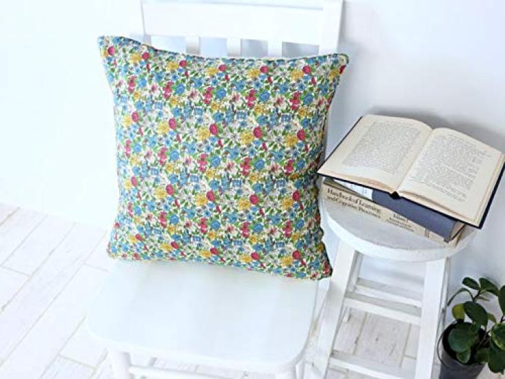 FLORET LONDON Cushion Cover Green [LIBERTY PRINT] 45x45cm, Phyllis,