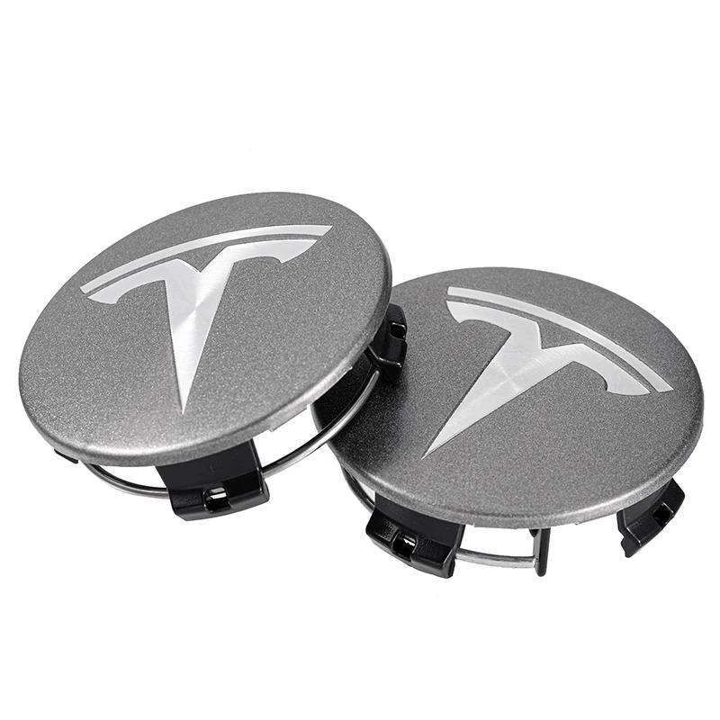 Bilklistremerke 2025 Ny Tesla 4 stk/sett 56 mm Tesla Model 3 Model Y Originale Deksel Navkapsler Senterkopper for Tesla Model Y X S