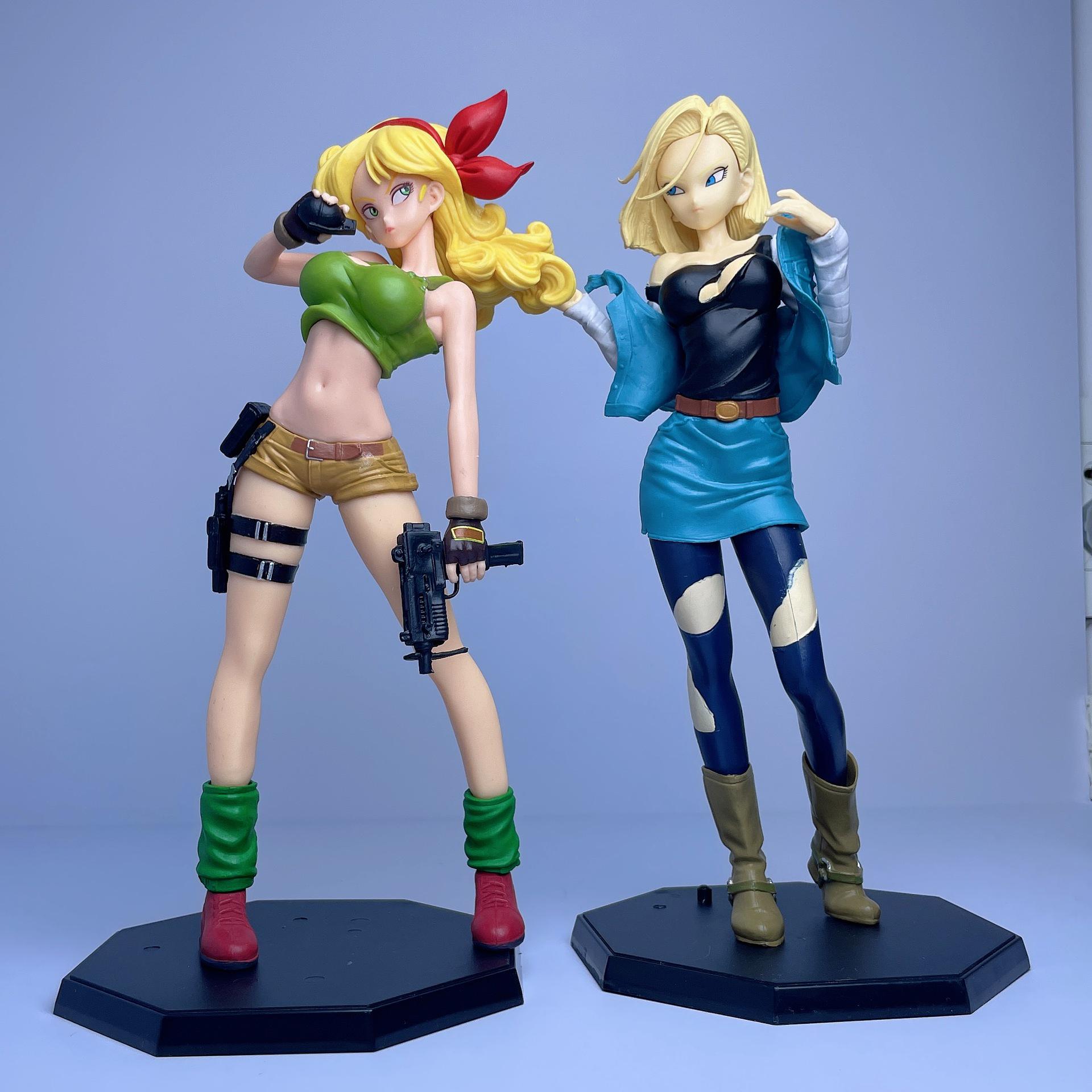 

Green Dragon Ball Figure with Golden Hair & Blue Android GALS Series