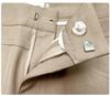 Women's French Double-Waist Straight-Leg Trousers: Hip-Covering, Slightly Flared, Wide-Leg, Casual Suit Pants with Excellent Drape