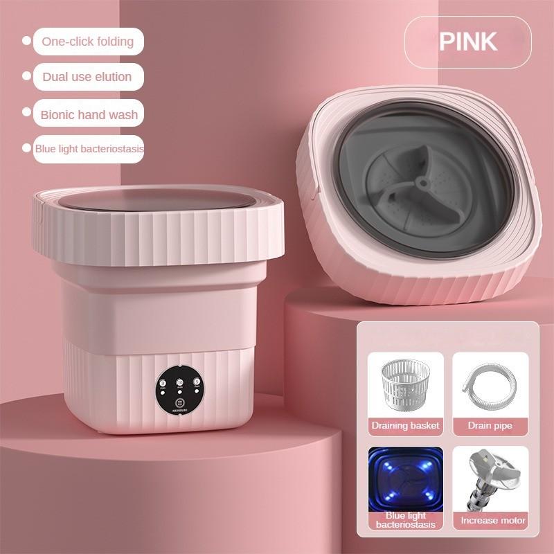6L/10L Household Large Capacity Underwear Washing Machine Foldable Electric Washer Portable Mini Travel Washing Device