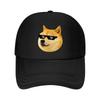 Doge Shiba Inu Meme Sunglasses Graph Mesh Baseball Cap For Womens Unisex FeUnisex Beach Dad Hat Hip Hop