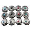 5 Pcs Leather Decorative Button Imitation Turquoise Buttons Flower Clothes Buttons for Jewelry Making Decoration