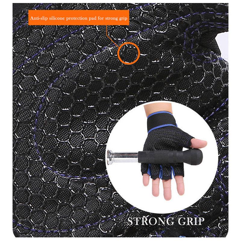 Durable And Safe Gym Gloves For Men Women Fitness Weight Lifting Wristband Gloves Body Building Training Sports Exercise Cycling Glove Shockproof
