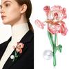 Vintage Irises Flower Brooch Elegant Enamel Jewelry Accessory For Women Men Casual Outfit Party Wear Gift