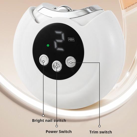 Electric Nail Trimmer Automatic Kids Adults Seniors Nail Clipper with LED Light Baby Manicure
