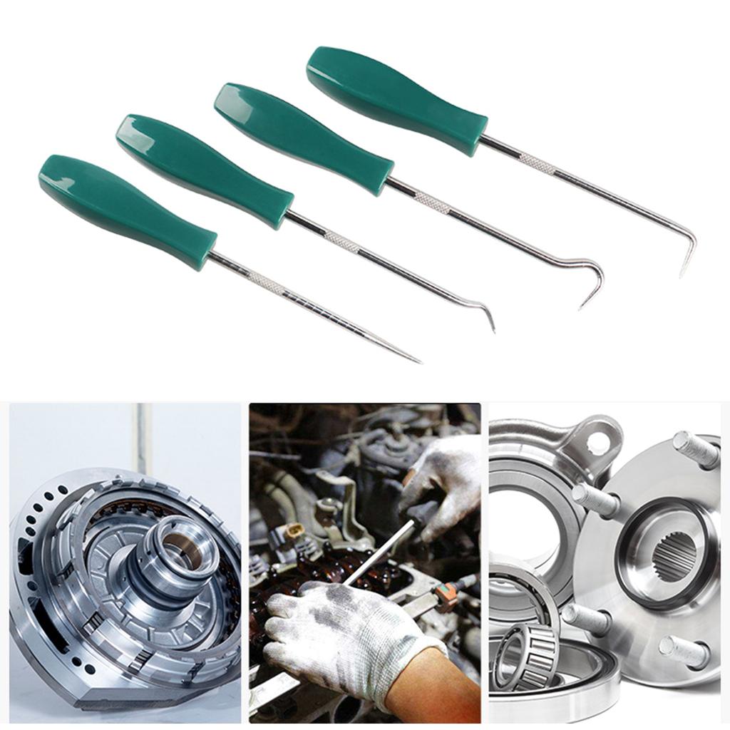 4Piece Auto Oil Seal Screwdriver Seal Gaskets Puller Remover Pick Hook Repair Tool Kit for Mechanic & DIYer Enthusiasts