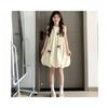 Small Sweet Sleeveless Bow First Love Bud Fairy Dress Summer Loose and Skinny Short Skirt