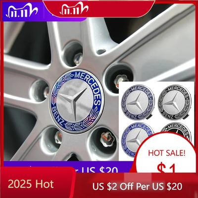 2025 Caldo Per Mercedes Benz Auto 75mm Coprimozzo Centrale Ruota Emblema Decorazione Accessori per Mercedes Benz Maybach W204 W205 W211