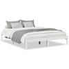 VidaXL Cadre de lit extra long sans matelas 160x220 cm bois massif pin, lit, meuble de chambre, lit en bois, lit double, 852423
