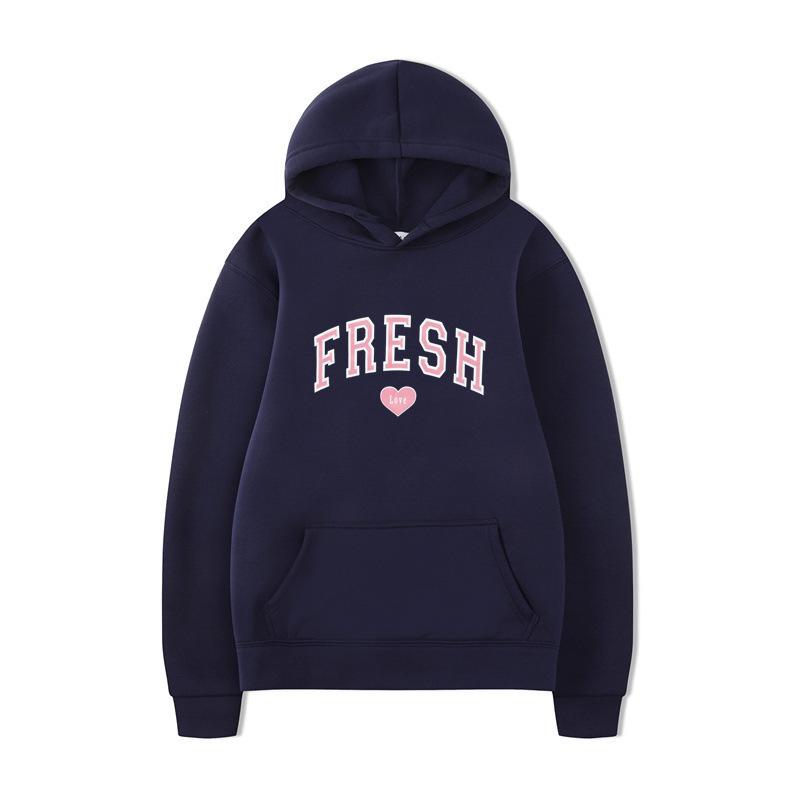Sweater Hooded Casual Fashion Versatile Long Sleeve Trend Autumn Sports Fleece Pullover