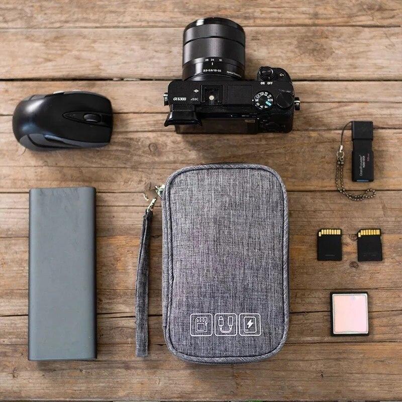 Tragbare Kabel Digital Aufbewahrungstaschen Organizer USB Gadgets Drähte Ladegerät Power Batterie Reißverschluss Kosmetiktasche Fall Zubehör Artikel