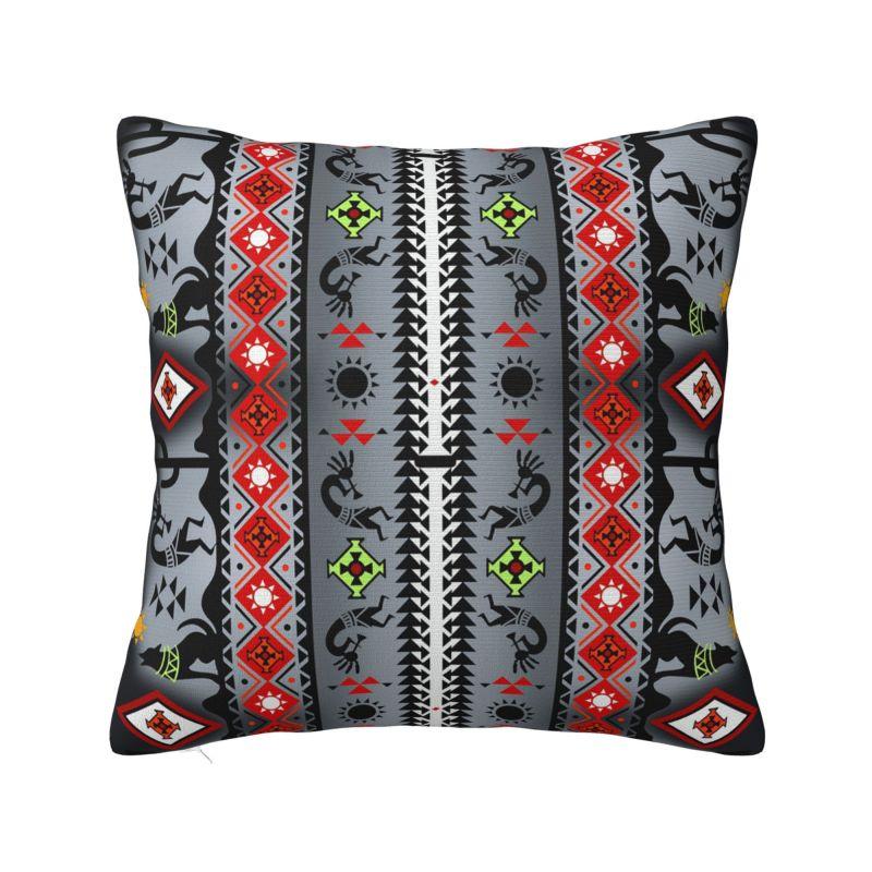 Afrikanische Stammes-Native American Kokopelli Kissenbezug xcm Samt Kissenhülle für Sofa Quadratischer Kissenbezug Heimdekoration