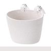 Cute with Rope Handle Bicycle Basket Removable Solid Color Bike Carrier Bag Large Capacity Storage Basket Bike