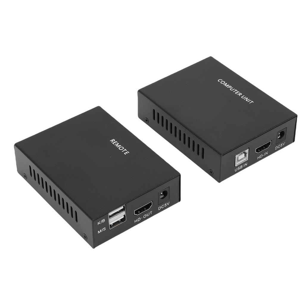 4K 30Hz 120m HD Multimedia Interface KVM Extender with USB KVM Control Transmit Via Cat5e Cat6 Cable POC Power Supply