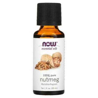 Óleo Essencial NOW Foods Noz-moscada 1 fl oz (30 ml), 1 contagem