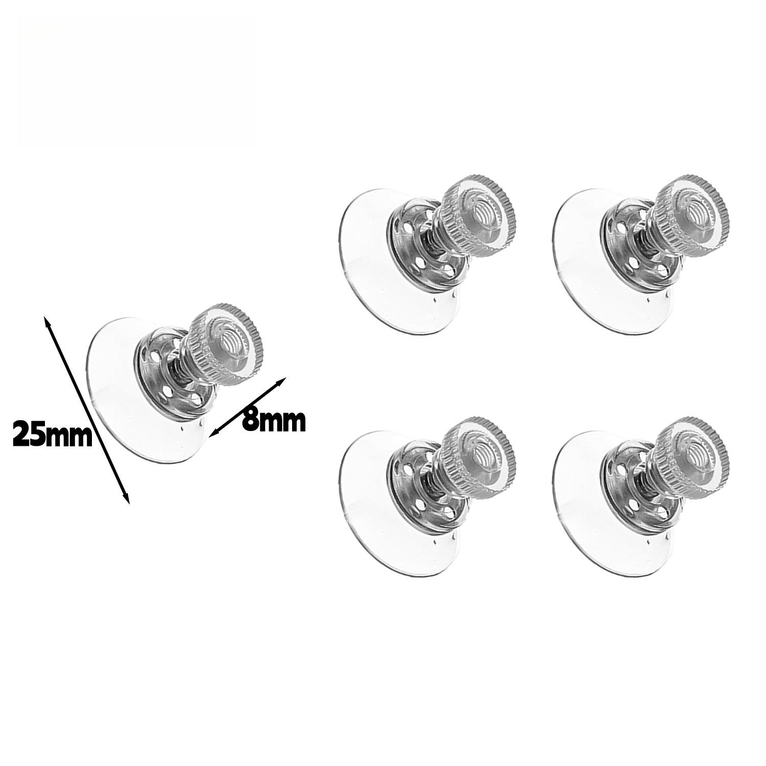 

Clear PVC Sucker Pads Hook Mushroom Head Adhesive Suction Cups with Screws Nut Bathroom Window Car Glass Holder Decor Hooks 5PCS