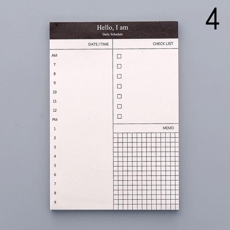 Daily Schedule Memo Pad To Do List Time Sticky Note Schedule Planner Stickers