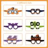 Pumpkin Witch Themed Paper Glasses Halloween Party Decoration Set Photo Props